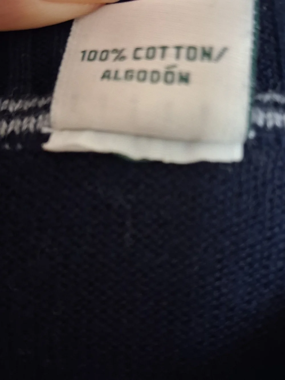 Men's Crewneck Sweater in Navy Blue - 100% Cotton